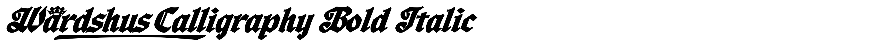 Wardshus Calligraphy Bold Italic